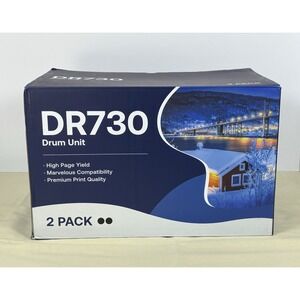 Brother DR730 Drum Unit 2‎ Pack High Page Yield Compatible Premium Print Quality
